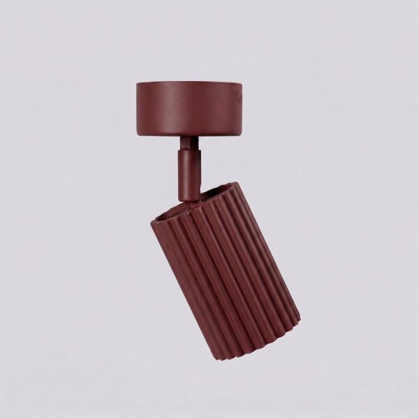 Deckenspot schwenkbar Aluminium Burgund GU10 B:6,5cm