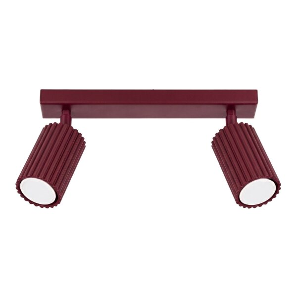Deckenspot schwenkbar Aluminium Burgund GU10 L:30cm