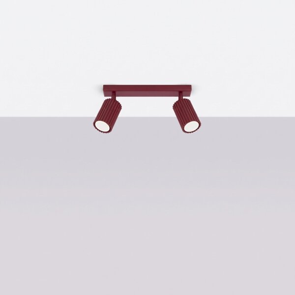 Deckenspot schwenkbar Aluminium Burgund GU10 L:30cm