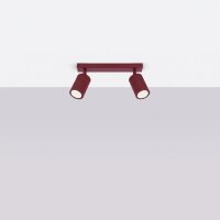 Deckenspot schwenkbar Aluminium Burgund GU10 L:30cm