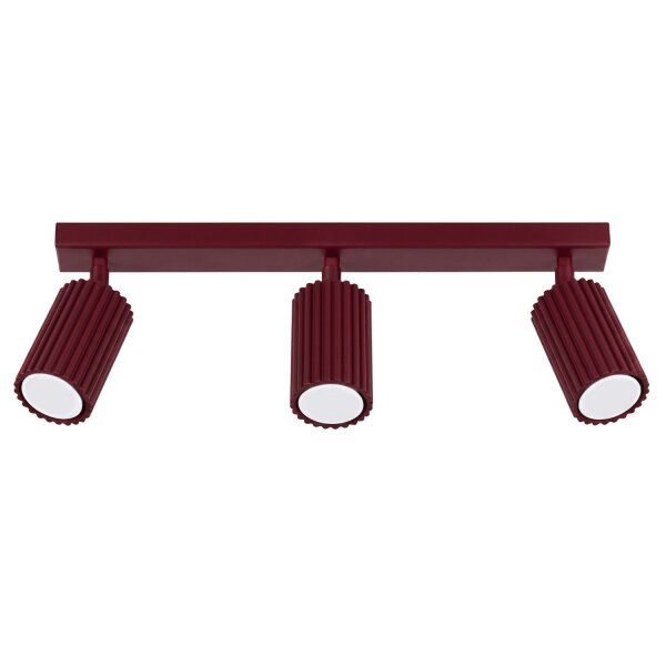 Deckenspot schwenkbar Aluminium Burgund GU10 L:45cm