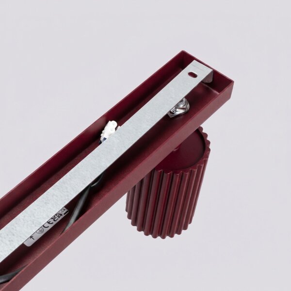 Deckenspot schwenkbar Aluminium Burgund GU10 L:45cm
