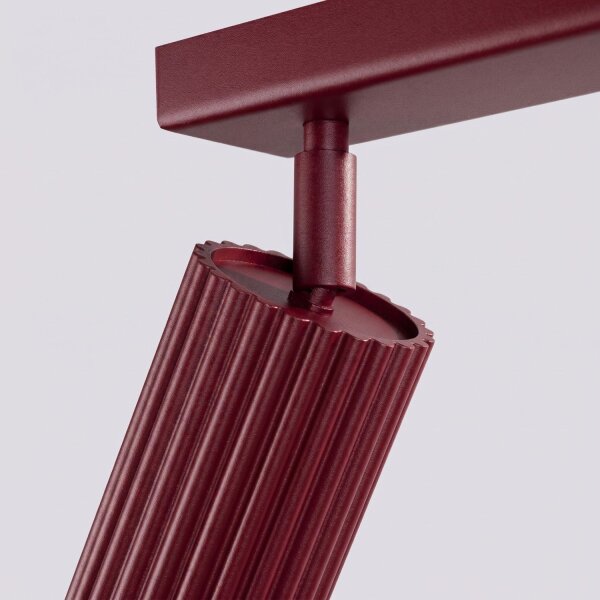 Deckenspot schwenkbar Aluminium Burgund GU10 L:45cm