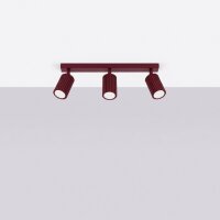 Deckenspot schwenkbar Aluminium Burgund GU10 L:45cm