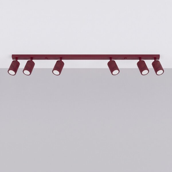 Deckenspot schwenkbar Aluminium Burgund GU10 L:117cm
