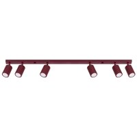 Deckenspot schwenkbar Aluminium Burgund GU10 L:117cm