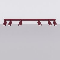 Deckenspot schwenkbar Aluminium Burgund GU10 L:117cm