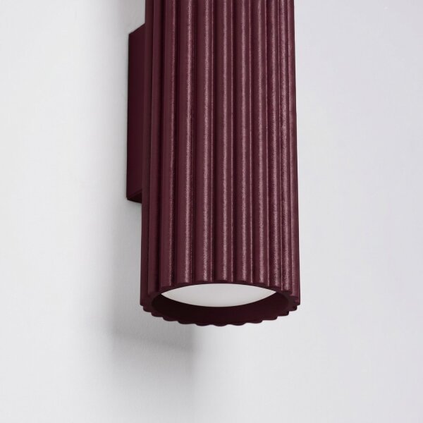 Wandleuchte Up Down Aluminium Burgund GU10 T:8,5cm