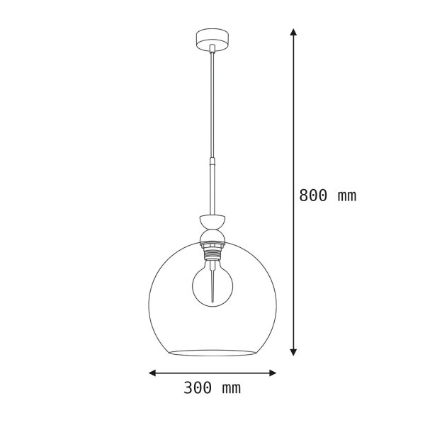 Glas Pendelleuchte NERISSA Kugel Ø30cm Küche Lampe