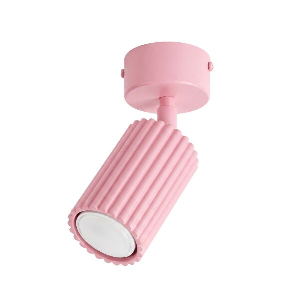 Deckenspot schwenkbar drehbar Aluminium Rosa GU10 6,5cm