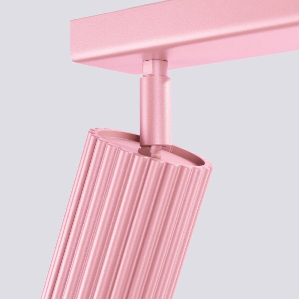 Deckenspot schwenkbar drehbar Aluminium Rosa GU10 117cm