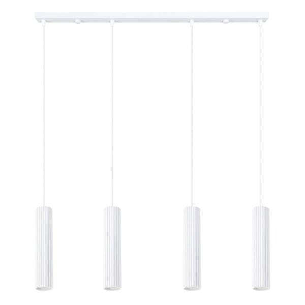 Hängelampe höhenverstellbar Aluminium Weiß GU10 L:81cm