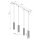 Hängelampe höhenverstellbar Aluminium Weiß GU10 L:81cm