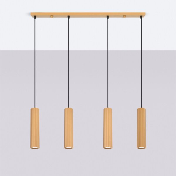 Hängelampe höhenverstellbar Aluminium Gold GU10 L:81cm