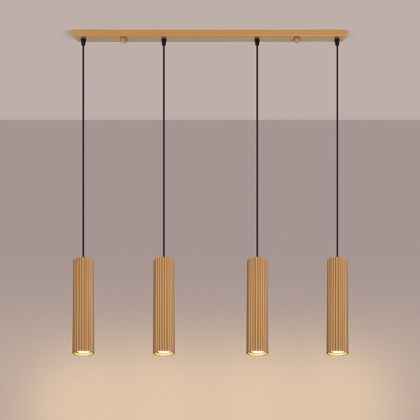 Hängelampe höhenverstellbar Aluminium Gold GU10 L:81cm