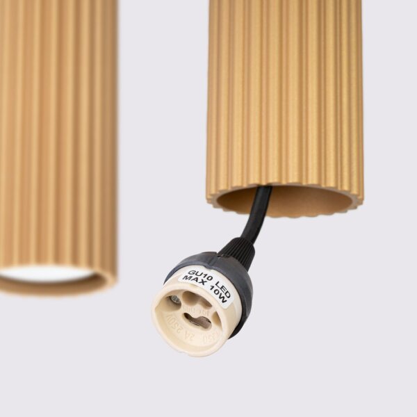 Hängelampe höhenverstellbar Aluminium Gold GU10 L:81cm