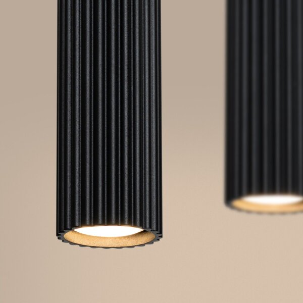 Hängelampe höhenverstellbar Aluminium Schwarz GU10 81cm