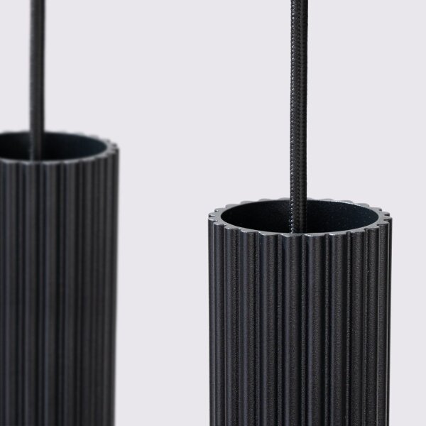 Hängelampe höhenverstellbar Aluminium Schwarz GU10 81cm
