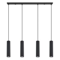 H&auml;ngelampe h&ouml;henverstellbar Aluminium Schwarz...