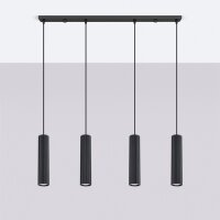 Hängelampe höhenverstellbar Aluminium Schwarz...