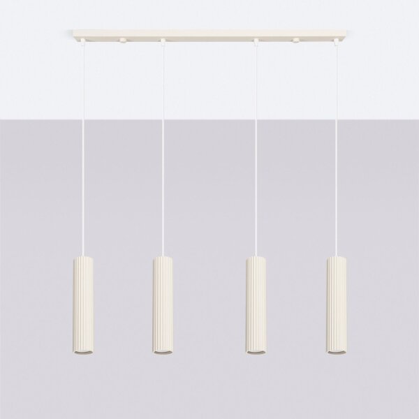 Hängelampe höhenverstellbar Aluminium Beige GU10 L:81cm