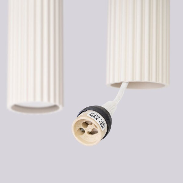 Hängelampe höhenverstellbar Aluminium Beige GU10 L:81cm
