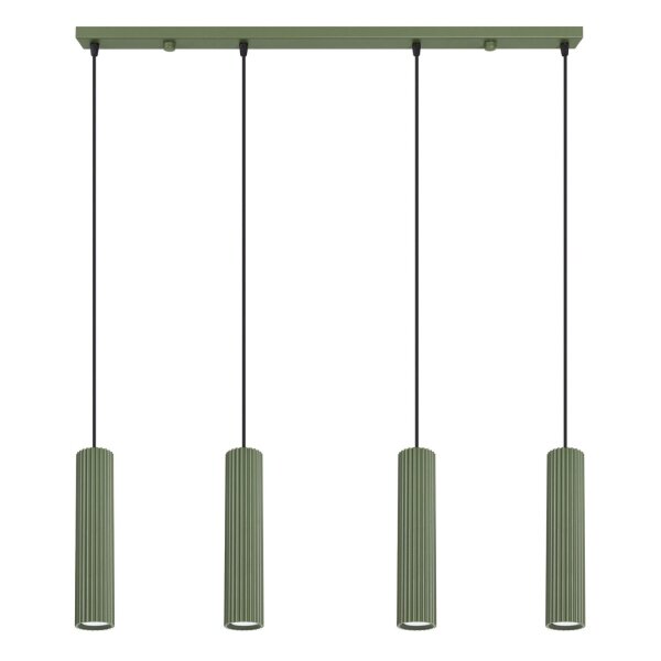 Hängelampe verstellbar Aluminium Olivgrün GU10 L:81cm