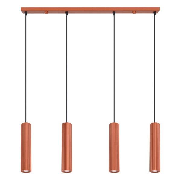 Hängelampe verstellbar Aluminium Ockerrot GU10 L:81cm