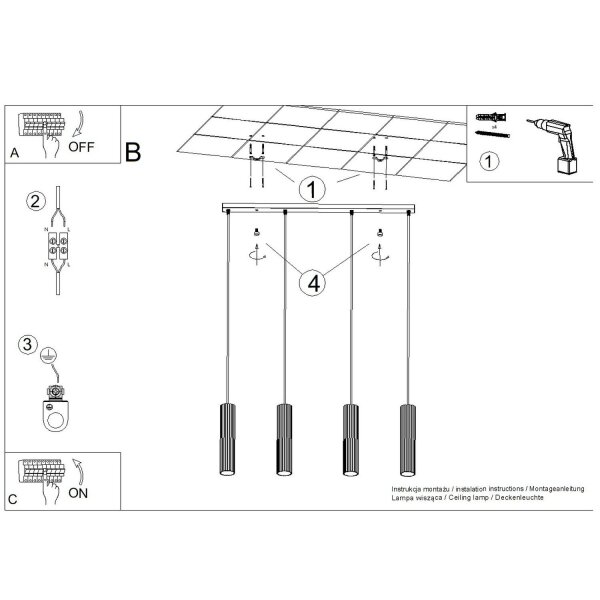Hängelampe verstellbar Aluminium Ockerrot GU10 L:81cm