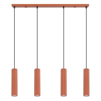 H&auml;ngelampe verstellbar Aluminium Ockerrot GU10 L:81cm