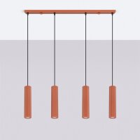 Hängelampe verstellbar Aluminium Ockerrot GU10 L:81cm