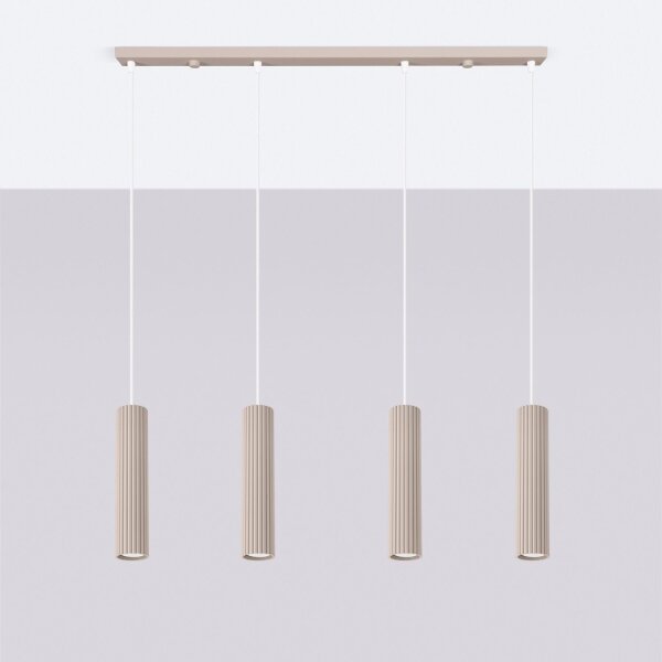 Hängelampe höhenverstellbar Aluminium Taupe GU10 L:81cm
