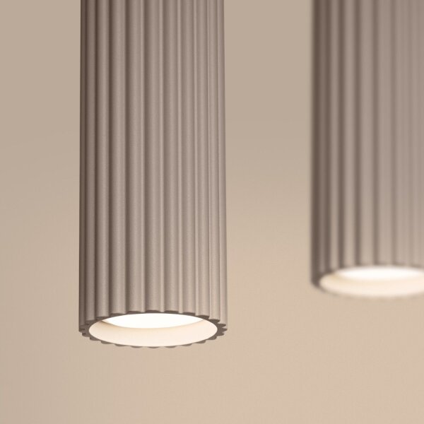Hängelampe höhenverstellbar Aluminium Taupe GU10 L:81cm