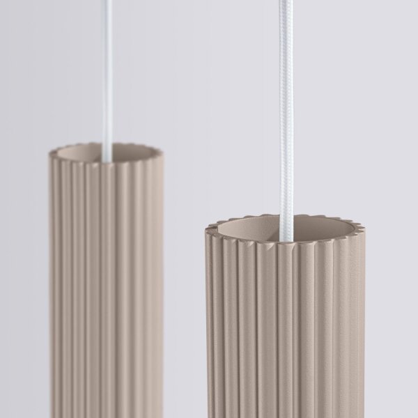 Hängelampe höhenverstellbar Aluminium Taupe GU10 L:81cm
