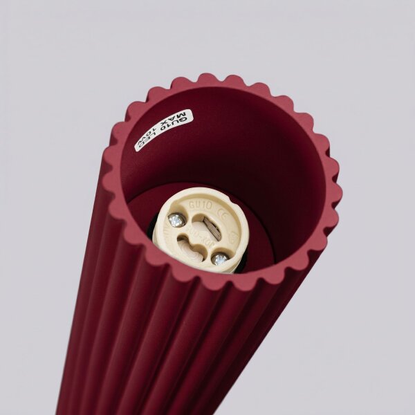 Deckenleuchte Aluminium Burgund GU10 B:6,5 cm rund