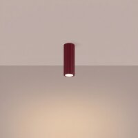 Deckenleuchte Aluminium Burgund GU10 B:6,5 cm rund