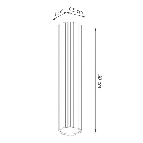 Deckenleuchte Aluminium Burgund GU10 L:6,5 cm rund
