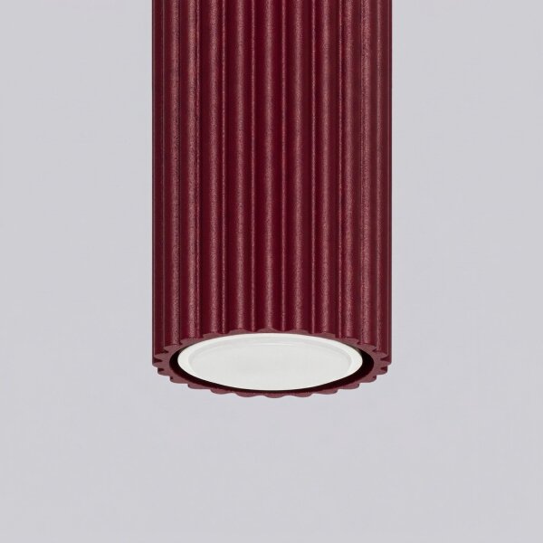 Deckenleuchte Aluminium Burgund GU10 B:6,5cm rund