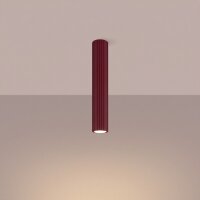 Deckenleuchte Aluminium Burgund GU10 B:6,5cm rund