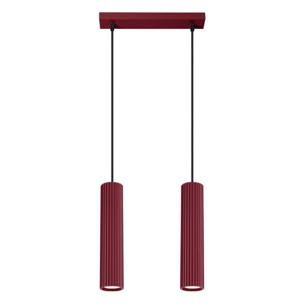 Hängelampe höhenverstellbar Aluminium Burgund GU10 30cm