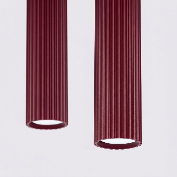 Hängelampe höhenverstellbar Aluminium Burgund GU10 30cm