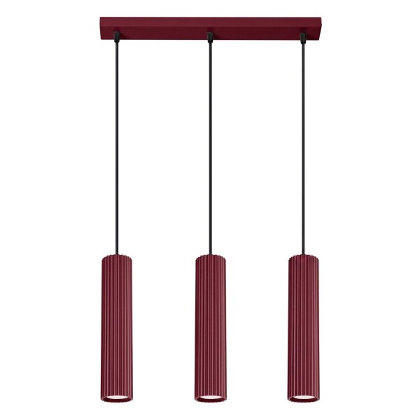 Hängelampe höhenverstellbar Aluminium Burgund GU10 45cm