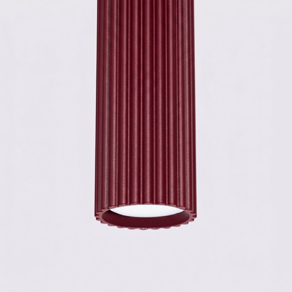 Hängelampe höhenverstellbar Aluminium Burgund GU10 45cm