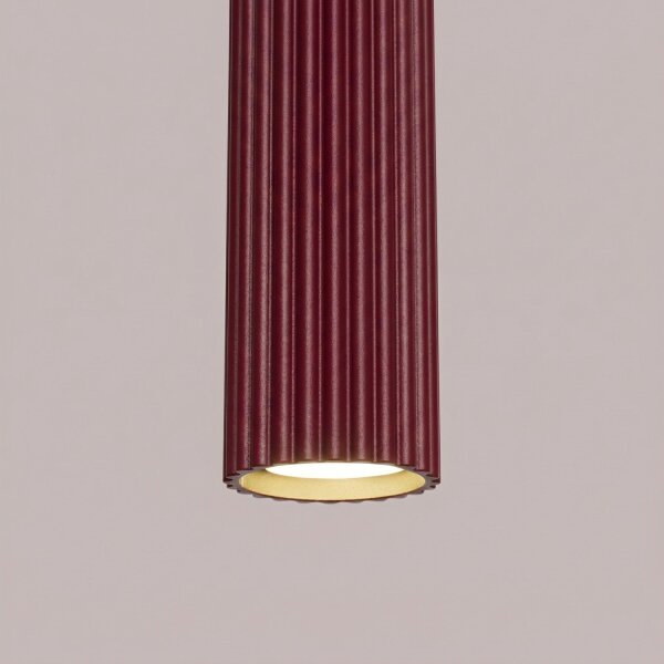 Hängelampe höhenverstellbar Aluminium Burgund GU10 45cm