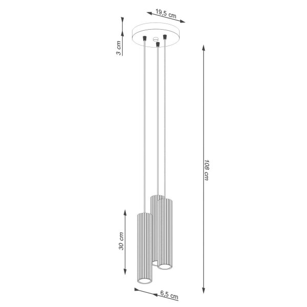 Hängelampe verstellbar Aluminium Burgund GU10 L:19,5cm
