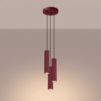 Hängelampe verstellbar Aluminium Burgund GU10 L:19,5cm