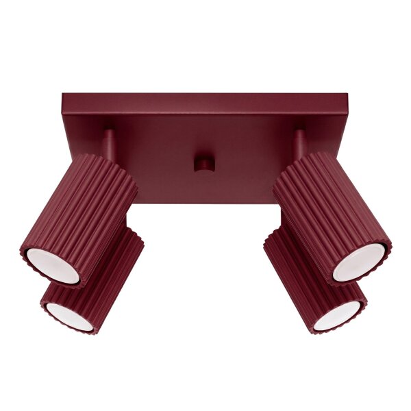 Deckenspot schwenkbar Aluminium Burgund GU10 B:25cm