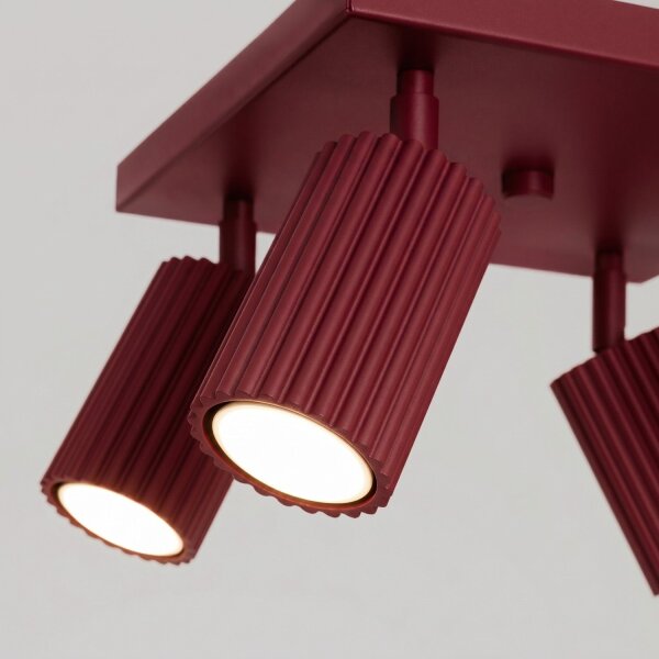 Deckenspot schwenkbar Aluminium Burgund GU10 B:25cm