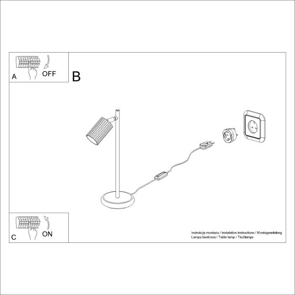 Tischlampe schwenkbar Aluminium Burgund GU10 H:43cm