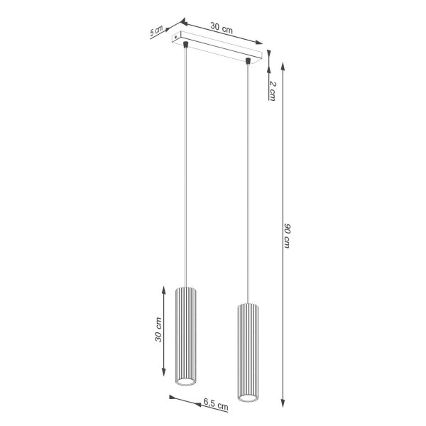 Hängelampe verstellbar Aluminium Ultramarin GU10 L:30cm